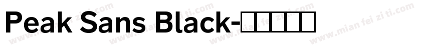 Peak Sans Black字体转换